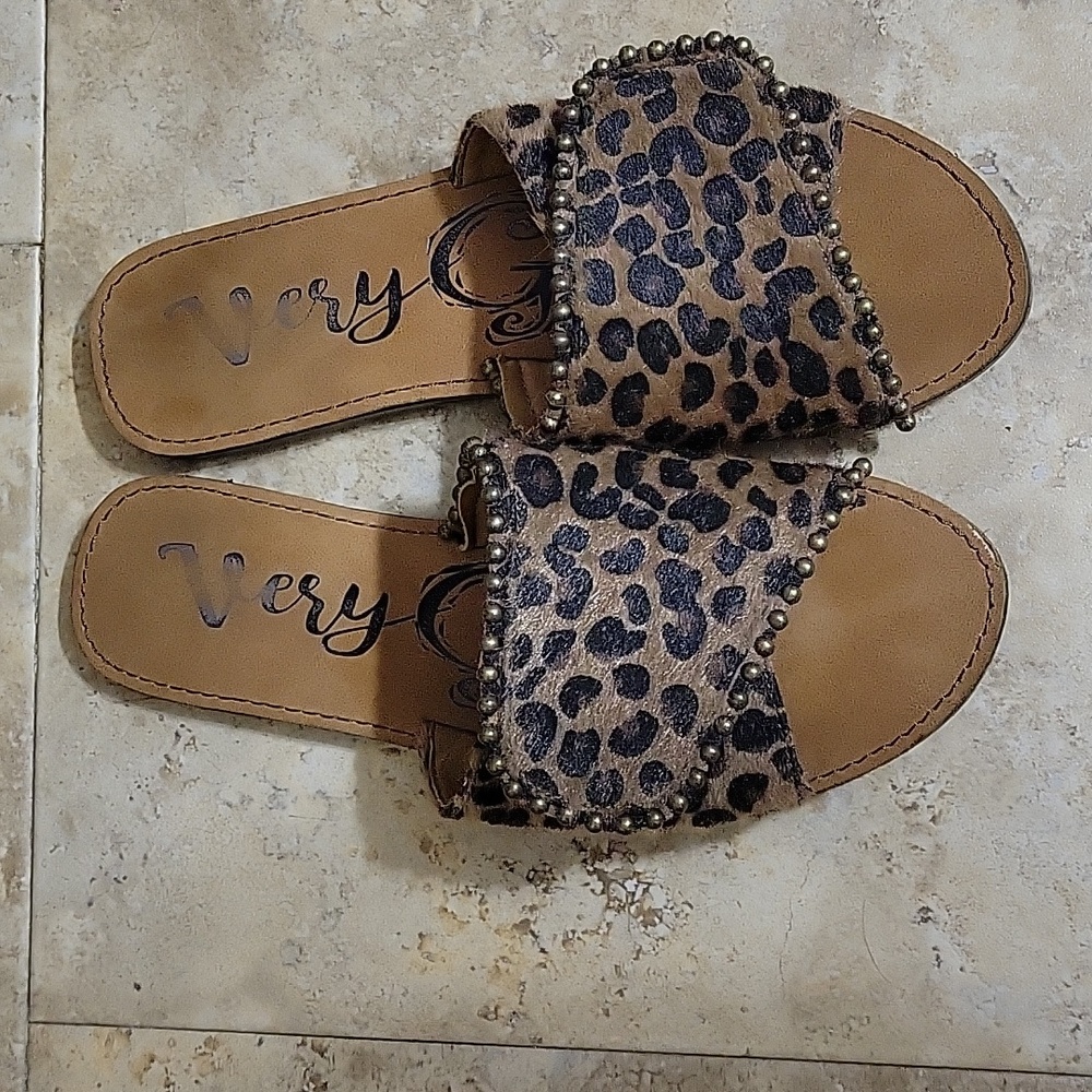 Very G Cheetah Print Sandals Size 7